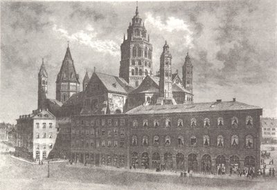 Westwerk des Mainzer Doms von Pierre Joseph Redouté